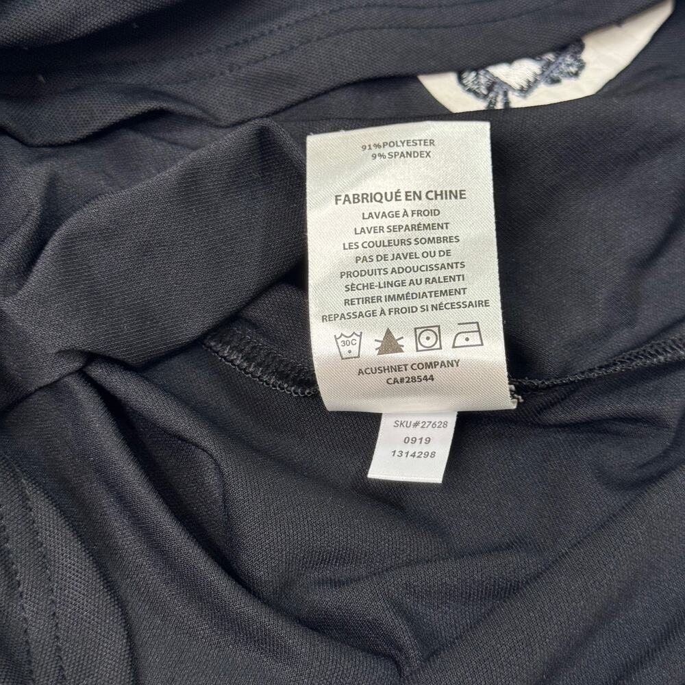 FootJoy Chardonnay Golf Club 3/4 Sleeve Polo Shirt Black Women’s Medium Preppy - Picture 14 of 16